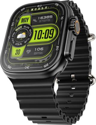 GOBOULT (previously Boult) Crown Pro 2.01", Working Crown, AOD, Zinc Alloy Frame Smartwatch