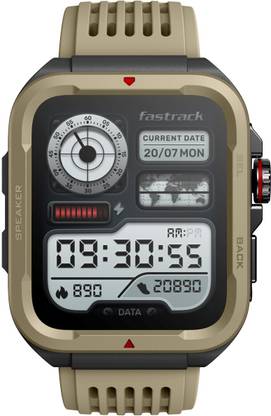 Fastrack Active 1.83" HD Display,Functional Crown,BT Calling with Advanced Chipset Rugged Smartwatch
