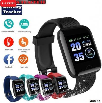 YKARN E456 ADVANCE_ID116 STEP COUNT BLUETOOTH SMART WATCH BLACK (PACK OF 1) Smartwatch