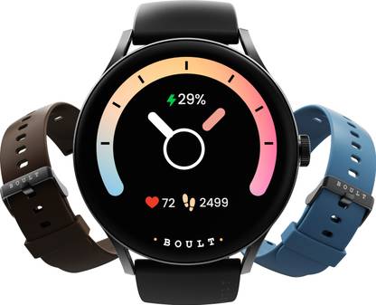 Boult Rover Pro 1.43″ AMOLED, BT Calling, 1000Nits Brightness, Free Straps, SpO2, IP68 Smartwatch  (Regal Strap, Free Size) at Rs. 2499