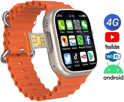 WELLSYS Smart Watch 4G Sim Card Network Wifi, GPS, YOUTUBE, WhatsApp, Instagram Smartwatch