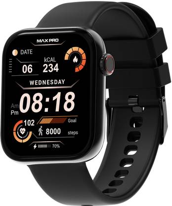 PA Maxima Max Pro Coral 1.9"Ultra HD Curved Display 600 Nits, BT Calling, Premium Metallic Smartwatch