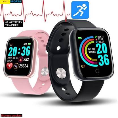 Bymaya D2968(A1) MAX STEP COUNT MULTI FACES SMART WATCH BLACK (PACK OF 1) Smartwatch