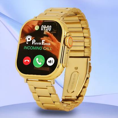 PunnkFunnk S9 Ultra Gold Watch With Many Features Bluetooth Call and Smart Notification Smartwatch