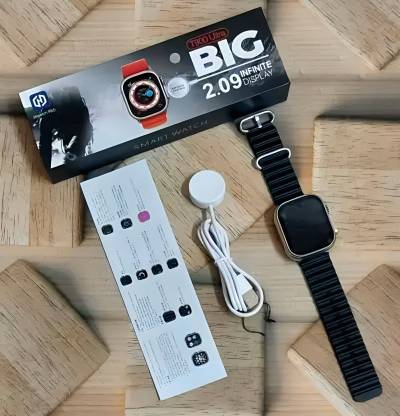 RavAry T900 Ultra Smart Watch 2.09 Infinite Display With BT Calling Wireless Charging Smartwatch