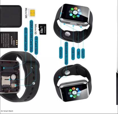 ShopSmart A1 Smart Watch - Support Memory Card/Camera/Bluetooth/Voice Calling/SIM Smartwatch