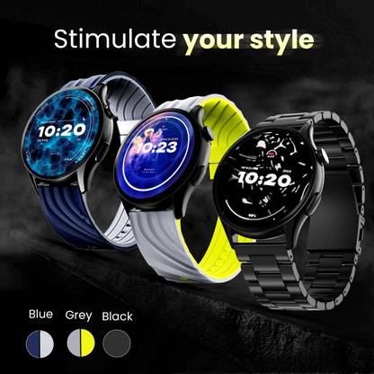 Boult Striker Pro 1.43" AMOLED, BT Calling, Working Crown, 750 Nits, Metallic Frame Smartwatch