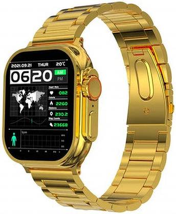TAXTURE S9 Ultra Gold Edition With Sports Mode Golden SmartWatch for Businessman Smartwatch