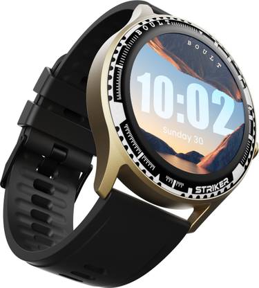 Boult Striker Bluetooth Calling, Health Tracking, Zinc Alloy Frame, 100+ Sports Modes Smartwatch  (Black Strap, Free Size) at Rs. 1299