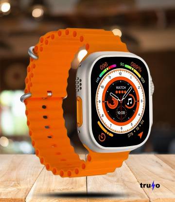 Truxo T10Ultra Smart Watch Orange HyperSmooth Dial 72H Battery Smartwatch
