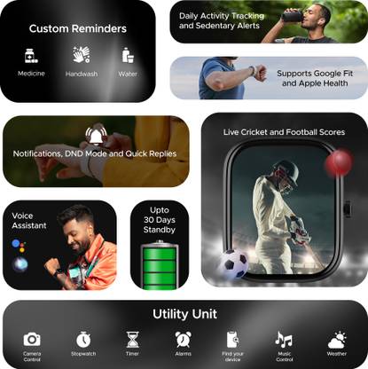 boAt Ultima Prism with 1.96" AMOLED Display,BT Calling,boAt Coins & Watch Face Studio Smartwatch  (Black Strap, Free Size)