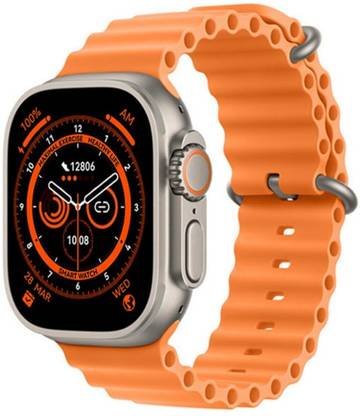 Lookar Ultra 8 Watch for Android/iOS Calling, Heart Rate, Sports Mode, IP68 (Orange) Smartwatch