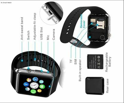 ShopSmart A1 Smart Watch - Support Bluetooth/Voice Calling/SIM/Memory Card/Camera Smartwatch