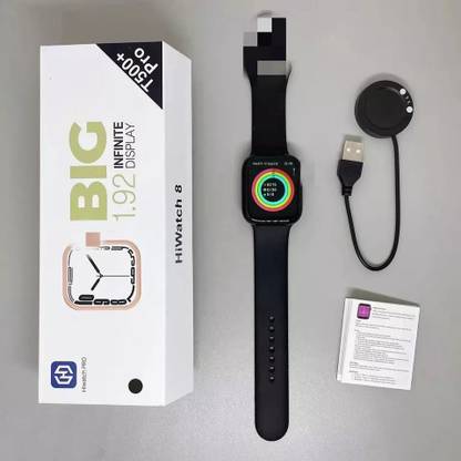 VOLTegIC T500+ PRO BIG INFINITE DISPLAY SERIES 8 Smartwatch (Black Strap, Free Size) Smartwatch