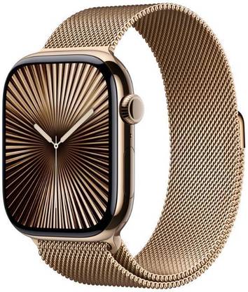Apple Watch Series 10 GPS + Cellular 46mm Gold Titanium with Gold Milanese Loop