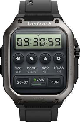 Fastrack Active Pro 1.85" AMOLED Display&AOD(390x450),Functional Crown,BT Calling Rugged Smartwatch