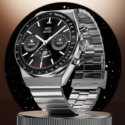 Fire-Boltt Spacewatch 36.3mm (1.43 inch) AMOLED Display, Luxury Stainless Steel, BT Calling Smartwatch