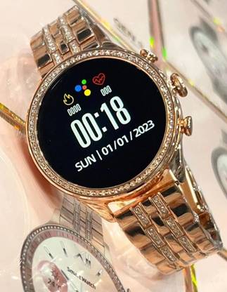 sweetex Rose Gold Smart Watch Bluetooth Calling Activity Tracking Smartwatch