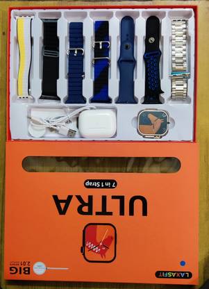 S2D Combo of Earbuds & Ultra Watch 8 with 7 straps Best Quality Ever Smartwatch