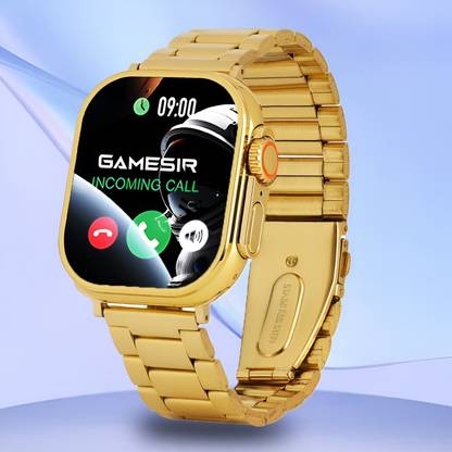 TECHIO S9 Ultra 24K Golden with Extra Strap Bluetooth calling, Health, Sport, Fashion Smartwatch