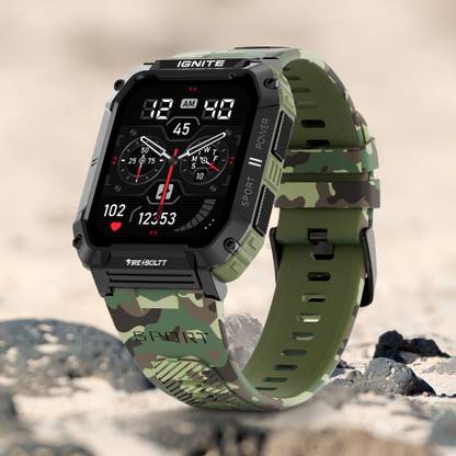 Fire-Boltt Combat 49.5mm (1.95) Display, Rugged Outdoor Design, Voice Assistant BT Calling Smartwatch