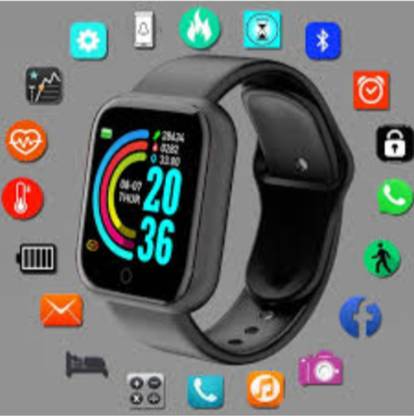FRONY HDF44-BA164-D20 smart wristwatch (Black Strap, Size : Free size) Smartwatch