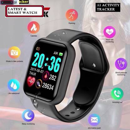 DILSHER B1674 D20 - MAX MULTI SPORTS FITNESS TRACKER SMART WATCH BLACK(PACK OF 1) Smartwatch