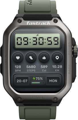 Fastrack Active Pro 1.85" AMOLED Display&AOD(390x450),Functional Crown,BT Calling Rugged Smartwatch