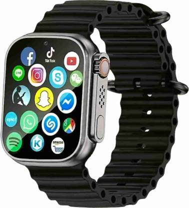 Satyam TRADERS T800 Ultra Smart Watch & BLUETOOTH CALLING (BLACK STRAP) Smartwatch
