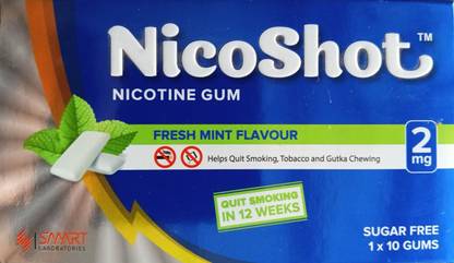NICOSHOT Fresh Mint Flavour Nicotine Gum Smoking Cessations