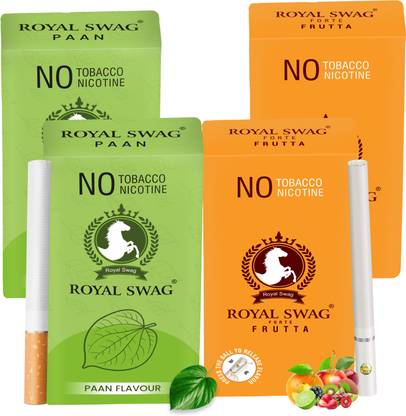 ROYAL SWAG Ayurvedic Herbal Cigarettes PAAN, Frutta Flavor - 40 Sticks Ayurvedic Dhumapana Smoking Cessations