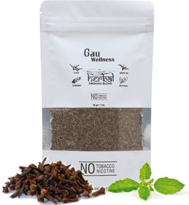 Gau Wellness Herbal Smoking Mixture Blend Of Ayurvedic Herbs 30g Tobacco Free & Nicotine Free Smoking Cessations