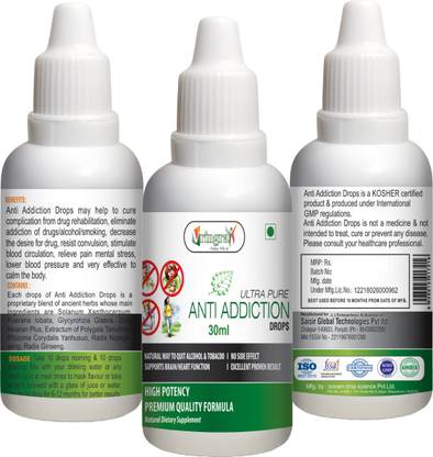 Vringra Anti Addiction Drops-Alcohol De Addiction-De Addiction Drops-Addiction Killer Smoking Cessations