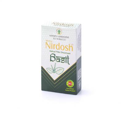 Nirdosh Basil 10 units (3 Packets) Herbal Filter Dhoompan Smoking Cessations