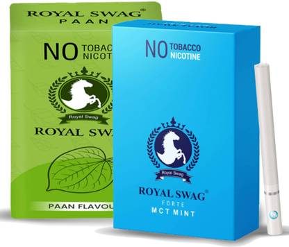 ROYAL SWAG Herbal Cigarettes PAAN, Mint Flavour(20 Sticks) King Size Ayurvedic Dhumapana Smoking Cessations