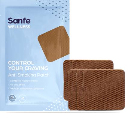 Sanfe Anti Smoking Patch | Controlled nicotine intake, 24 hr release | 5 Patches Smoking Cessations