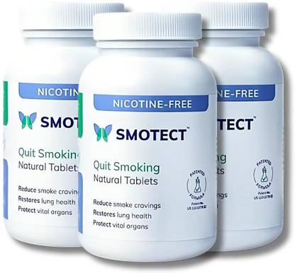 SMOTECT AZAADI Quit Smoking Natural Tablets|0 Side Effects|Nicotine free|336 Tablets - 12 Weeks Smoking Cessations