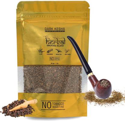 Dark kesha Tobacco-Free Smoking 30G With Wooden BROWN pipe | Helps To Quit Smoking Smoking Cessations