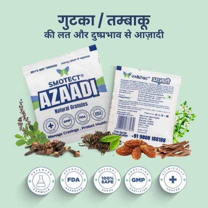 SMOTECT AZAADI Natural Granules | Clinically Proven | FDA Approved | Nitocine-Free Smoking Cessations