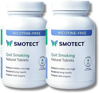 SMOTECT AZAADI Quit Smoking Natural Tablets|0 Side Effects|Nicotine free|224 Tablets - 8 Weeks Smoking Cessations