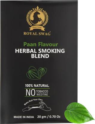 ROYAL SWAG Ayurvedic Made In India Herbal Smoking Mixture (20g) Paan Flavor Herbal Smoking Smoking Cessations