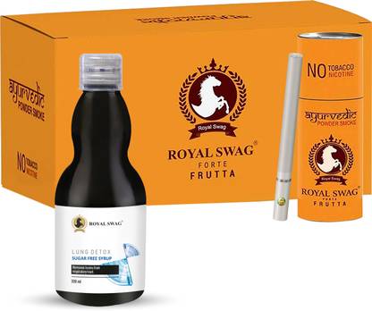 ROYAL SWAG Herbal Cigarettes (Frutta Flavour)50 Sticks With 200ml Syrup Tar Out Lung Detox Smoking Cessations