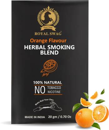 ROYAL SWAG Ayurvedic Mixture Orange Herbal Smoking Blend 100% Tobacco & Nicotine Free Smoking Cessations