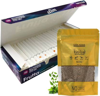 Dark kesha Organic Mixture Smoking Blend 30 Gram With Empty Cigarettes Tubes Box Of 100 Pc Smoking Cessations