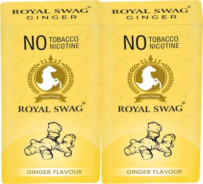 ROYAL SWAG Natural Herbal Cigarettes 20 Sticks (Ginger Flavour Made With Ingredients) Smoking Cessations