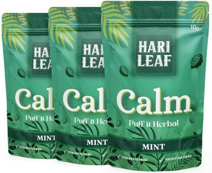 hari leaf Calm Blend - Mint | Non-Tobacco Herbal Blend l Soothing & Relaxing Smoking Cessations