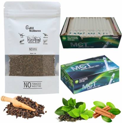 GUA WELLNESS Tobacco & Nicotine-Free Smoking Mixture With(30g) MCT Tube(100 tubes per Box) Smoking Cessations