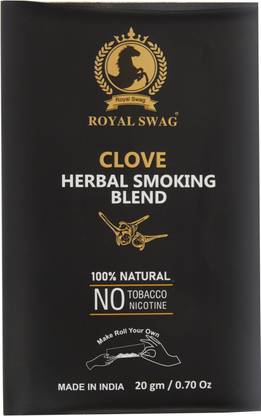 ROYAL SWAG Ayurvedic Herbal Smoking Mixture 20g Clove Flavor 100% Tobacco & Nicotine Free Smoking Cessations