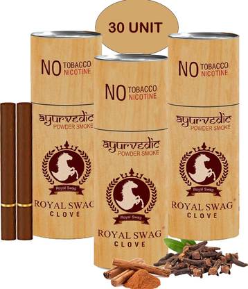 ROYAL SWAG Ayurvedic & Herbal Cigarette, Clove Flavour Smoke Tobacco Free Cigarettes Helps in Quit Smoking Smoking Cessations