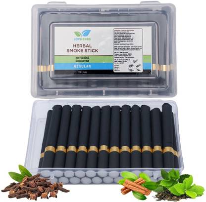 JOYHERBS REGULAR Ayurvedic Herbal Cigarettes -Tobacco and Nicotine Free 1 Packs 25 Smokes Smoking Cessations